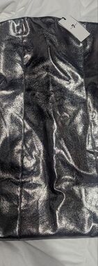 Metallic Faux Leather Dress